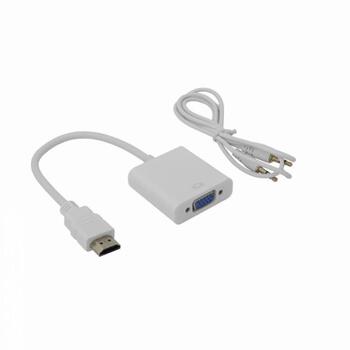 Sbox HDMI M.->VGA F. + Audio AD.HDMI-VGA+A, 1920x1200 при 60 Гц, 1920x1080 при 60 Гц, 0,2м, 24K позолоченные разъемы (AD.HDMI-VGA+A)
