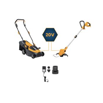 Stiga Akumulatora zāles pļāvējs 136e Komplekts 2B1342068/ST2, 34 cm, 35 l, Li-ion, 2 Ah, ergonomisks, bez oglīšu (2B1342068/ST2)