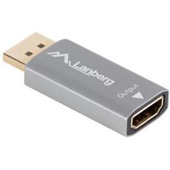 Lanberg адаптер Displayport на HDMI 8K AD-DP-HD-03, 8K UHD (7680 x 4320), DisplayPort мужской, HDMI женский, серебристый (AD-DP-HD-03)