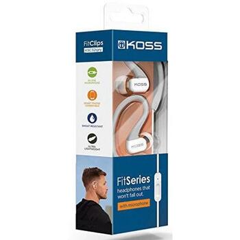 Koss Наушники KSC32iGRY, 3.5mm, 16Ω, 104dB, серые, встроенный микрофон, 3 размера амбушюр (194887)