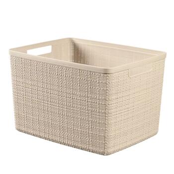 Grozs Jute L 20L 36x28x23cm krēmkrāsā 0801907885 Curver (0801907885)