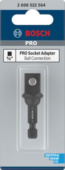 Tiecienskrūvgriežiem, akumulatoru skrūvgriežiem PRO SOCKET ADAPTER AR LODVEIDA SAVIENOJUMU BOSCH 2608522564 (2608522564)