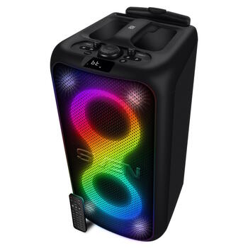 Супер праздничная Party Box с караоке для мероприятий 1000W TWS Bluetooth FM USB LED дисплей питание от сети чёрная SV-022686 Sven (SV-022686)