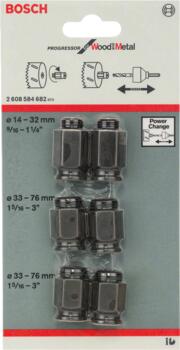 6-daļīgs adapters no iepriekš. paaudzes, Urbjmašīnām/skrūvgriežiem, triecienurbjmašīnām/triecienskrūvgriežiem POWER CHANGE ADAPTERA UZGRIEŽŅU KOMPLEKTS, 6 GAB., 2608584682, BOSCH (2608584682)