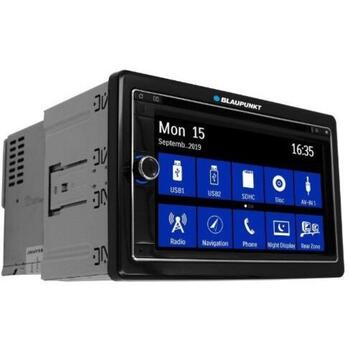 Blaupunkt Автомобильная мультимедийная система 2002019000004, 6,75 дюйма, 4x45 Вт, DAB+, Bluetooth, 10-полосный эквалайзер, SDHC (2002019000004)