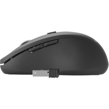 Gembird оптическая мышь MUSWB-6B-01, 6 кнопок, 1600 DPI, RF беспроводная, AAA аккумулятор, черный, серый (MUSWB-6B-01)