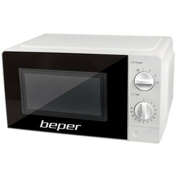 Beper Микроволновая печь BF.570, 20л, 700Вт, 5 уровней мощности, таймер 0-30 мин, вращающаяся тарелка 24,5см (BF.570)