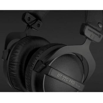 Beyerdynamic наушники DT 770 PRO 474746, 80 Ом, 5-35000 Гц, кабель 3 м, разъем 3.5 мм, адаптер 6.35 мм, черные (474746)