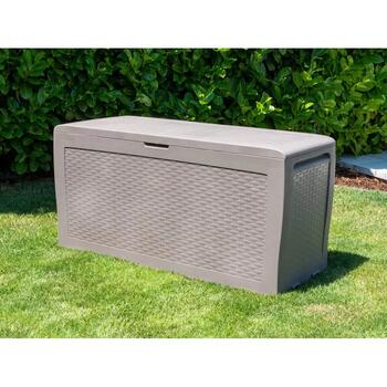 Keter Samoa Rattan Box 29209570587, 270л, 117x45x57см, плетение ротанг, с колесиками (29209570587)
