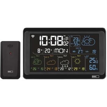 Emos Метеостанция E8610, Wi-Fi, 3 датчика, 80м, 2x1,5V AAA, 3x1,5V AAA, LED дисплей, предупреждение о температуре (E8610)