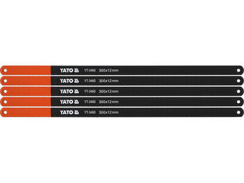 Yato metāla zāģa asmens YT-3460, 300mm, 12mm, 0,65mm, 24 TPI, HCS, metālam, 5 gab (YT-3460)