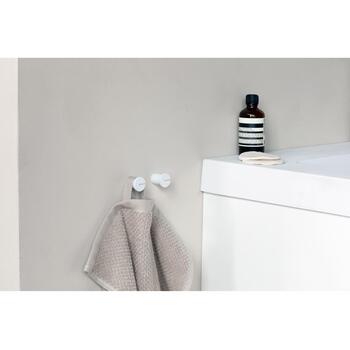 Brabantia MindSet крючок для полотенец 303425, 2 шт., алюминий, 30г, 2кг, скрытые крепления, для влажных помещений (303425)
