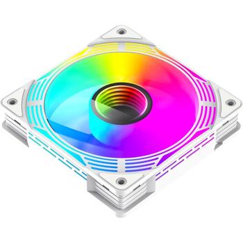 Gamemax Korpusa ventilators KF300 WH, 120mm, 31.21 dBA, 44.35 cfm, 800-1600 rpm, PWM atbalsts, ARGB ventilators (KF300 WH)