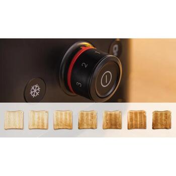 Bosch kompaktais tosteris TAT3M123, 950 W, 2 šķēles, plastmasa, melns, augsta pacelšana, automātiska izslēgšanās (TAT3M123)