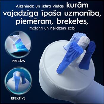 Oral-B Nomaināmas zobu birstes galviņas iO SpecializedClean White 2, 2 gab, pieaugušajiem (iO refill SpecializedClean White 2)