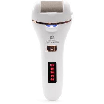 Rio Устройство для ухода за ногами PEDI4-EU/1.5, 60 сек, белый, 5ч, IPX5, USB зарядка, LED дисплей, 2 насадки (PEDI4-EU/1.5)