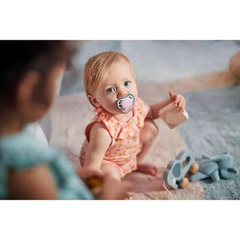 Philips Avent Ultra Air пустышка SCF085/24, 2 шт., 0-6M, силикон, ортодонтическая, для девочек (SCF085/24)