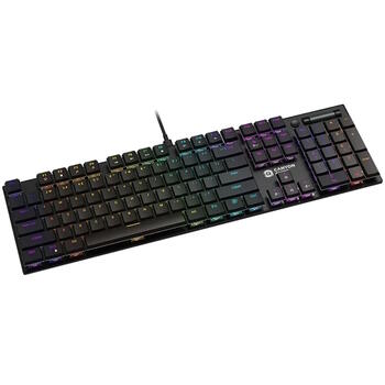 Vadu mehāniskā spēļu klaviatūra 105 taustiņi RGB apgaismojums MX Red 50 M cikli USB Cometstrike GK-55 EN/RU Melna CND-SKB55-RU CANYON (CND-SKB55-RU)