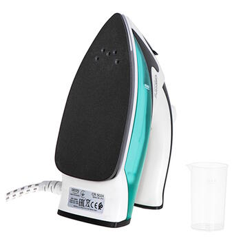 Super kompakts un praktisks ceļojumu tvaika gludeklis 840 W 40 ml balts zaļš melns CR5024 Camry (CR 5024)
