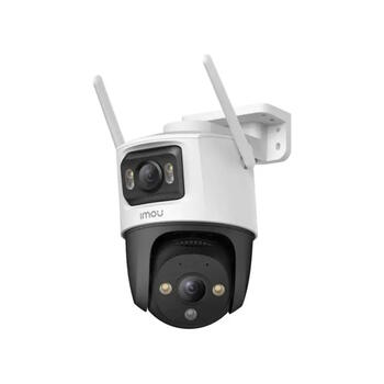 Imou IPC-S7XP-10M0WED Cruiser Dual 10 MP уличная Wi-Fi IP-камера 5 MP+5 MP 2880×1620 3.6 мм двойной объектив фиксированный + пан/наклон 0-355°/0-90° ночное видение до 30 м двухсторонний звук цифровой зум до 8× microSD до 512 ГБ IP66 белая-черная (IPC-S7XP