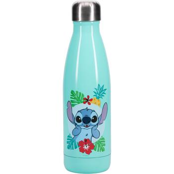 Paladone Ūdens Pudeli PP10960LS, 460ml, nerūsējošais tērauds, zils/tropisks Stitch dizains, oficiāli licencēts Disney produkts (PP10960LS)