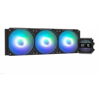 Zalman CPU šķidruma dzesētājs ALPHA2 V2 A36 BLACK, 360mm, 3 ventilatori, 12cm, 69.12cfm, 33.9dB, 3300rpm, ARGB, PWM (ALPHA2 V2 A36 BLACK)