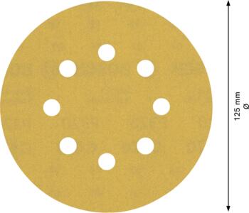 C470 smilšpapīrs 125 mm G320, 50 gab, Ekscentra slīpmašīnām, orbitālajām slīpmašīnām EXPERT C470 SLĪPDISKI, 2608900915, BOSCH (2608900915)