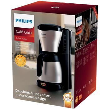 Philips Кофеварка HD7546/20, 1000 Вт, 1.2 л, до 15 чашек, черный/металл, капельное приготовление (HD7546/20)