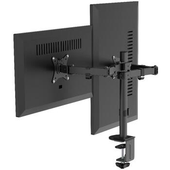 Gembird LCD монитор крепление MA-D2-03, 17-32'', 9 кг, 75 x 75 мм, 100 x 100 мм, 2 дисплея, черный (MA-D2-03)