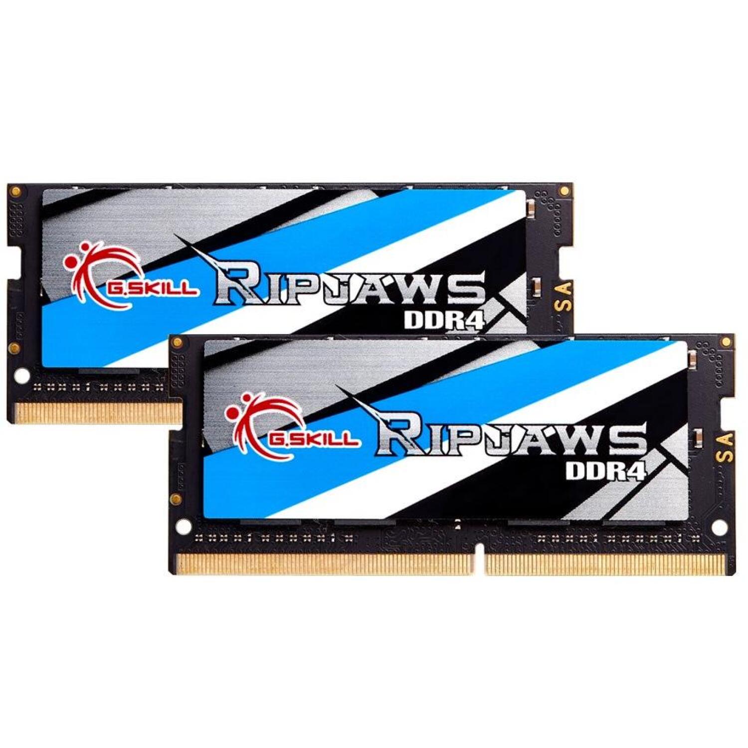 G.Skill Ripjaws F4-2666C19D-32GRS, 32 ГБ, 2666 МГц, 2 x 16 ГБ, DDR4, 260-pin SO-DIMM, двухканальный (F4-2666C19D-32GRS)