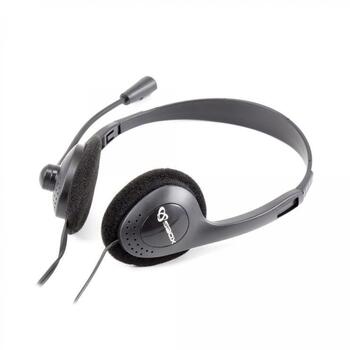 Sbox Наушники HS-201, 30mm, 20Hz-20kHz, 32Ω, 105dB±3, многопозиционный, 1,8m, черный, проводные, с микрофоном (HS-201)