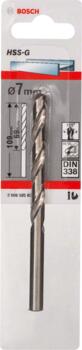 HSS-G urbji metālam 7,0mm, 1gab., Urbjmašīnām/skrūvgriežiem HSS SLĪPĒTS SPIRĀLVEIDA URBIS, 2608585929, BOSCH (2608585929)