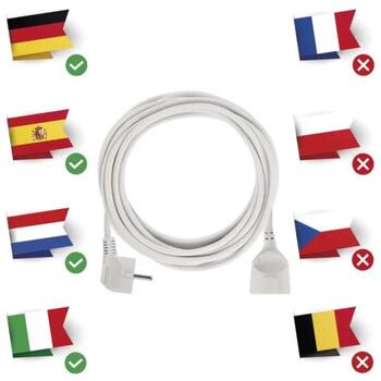 Emos Удлинитель P0127R, 7м, 1x2P+PE SCHUKO, 3 680W, PVH, защита от детей (P0127R)
