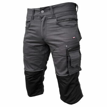 Pesso Šorti KBSTRETCHPC50, tumši pelēki, 98% kokvilna, 2% elastāns, 260g/m², RIP-STOP, 4+2 kabatas, metrmēra kabata (KBSTRETCHPC50)
