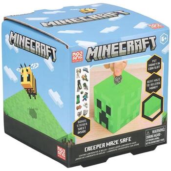 Paladone Minecraft Creeper labirinta seifs V2 PP12299MCFV2, 9cm, ar uzlīmēm, oficiāla Minecraft prece (PP12299MCFV2)