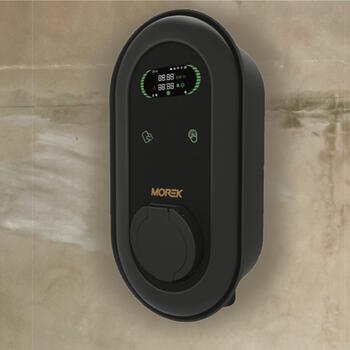 Настенная зарядная станция для электромобиля 22kW Type 2 розетка 32A 3 фазы WiFi smart Morek (MEV22DREWNNT2)