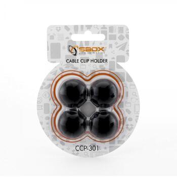 Sbox Держатель для кабелей CCP-301, 29 x 15mm, 4шт, TPR (CCP-301)