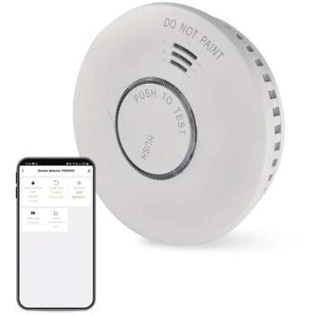Emos Дымовой детектор TS380C-HW P56500S, 38x120x120mm, Wi-Fi, 10г, 85dB, IP20, 2x1,5V AA, 0-40°C, 0-93% RH (P56500S)