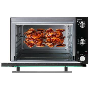 Adler Мини-духовка AD 6026, 48 л, 1800 Вт, черная, конвекция, 5 режимов выпечки, таймер, подсветка (AD 6026)