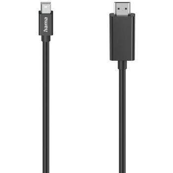 Hama видеокабель 00200711, Mini DisplayPort - HDMI, 1.5 м, 4K Ultra HD, черный, прямой штекер (00200711)