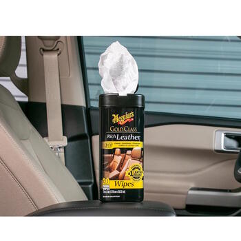 Meguiar’s G10900 – Gold Class Rich Leather Wipes – салфетки для ухода за кожей (25 шт., США) (G10900)