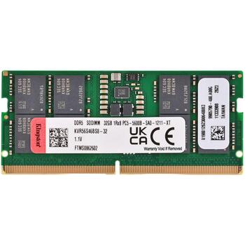 Kingston модуль памяти KVR56S46BS8-32, 32 ГБ, 5600 MT/s, 262-pin SO-DIMM, 1Rx8, 1.1 В, 46, 0-85 °C (KVR56S46BS8-32)