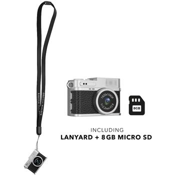 Easypix Мини-камера 12012, 2 МП, Full HD 1080p, 0.96'' дисплей, USB-C, 8 ГБ microSD, 18 г, ретро дизайн (12012)