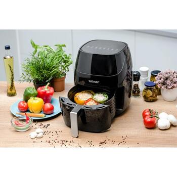 Zelmer ZAF5500B Elektra 5L karstā gaisa friteris, 72805498P, 5l, 1500W, 8 programmas, 80-200°C, skārienekrāns, melns (72805498P)