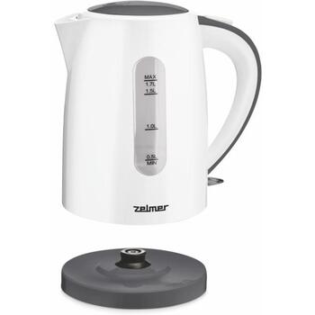 Zelmer Электрический чайник ZCK7619 71505664P, 2200W, 1.7l, белый, автоматическое отключение, 360° поворотная база (71505664P)