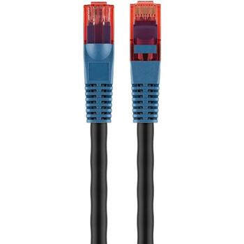 Goobay CAT 6 Outdoor-patch кабель U/UTP 94389, 10м, RJ45 мужской, UTP, черный, водонепроницаемый, устойчивый к УФ (94389)