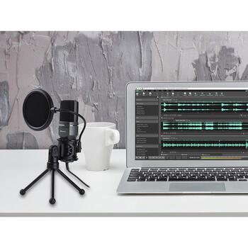 Tracer TRAMIC46419 Digital USB Pro микрофон, 45dB ±3 dB, 1,5 м, USB, 2,2 кОм, 20–20 кГц, шумоподавление, регулировка наклона (TRAMIC46419)