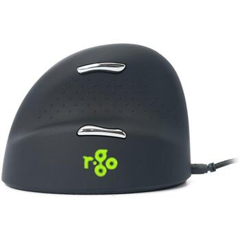 R-Go Tools USB datorpele HE Break RGOHELELA, 2400 DPI, 5 pogas, 1.69m kabelis, ergonomisks, melna (RGOHELELA)