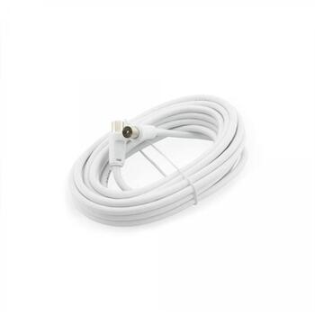 Sbox аудиокабель RF-5, 5м, RF M, RF F, белый, 1 x 1,0 CCS, 5,0 PE пена, AL, 32 x 0,12 AL, MG жилы (RF-5)