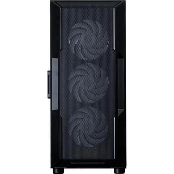 Zalman I3 NEO ARGB V2 BLACK, ATX Midi Tower korpuss, 4x120mm ARGB ventilatori, melns (I3 NEO ARGB V2 BLACK)